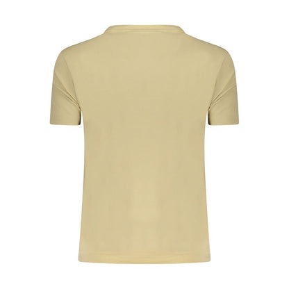 Beige Cotton Women T-Shirt