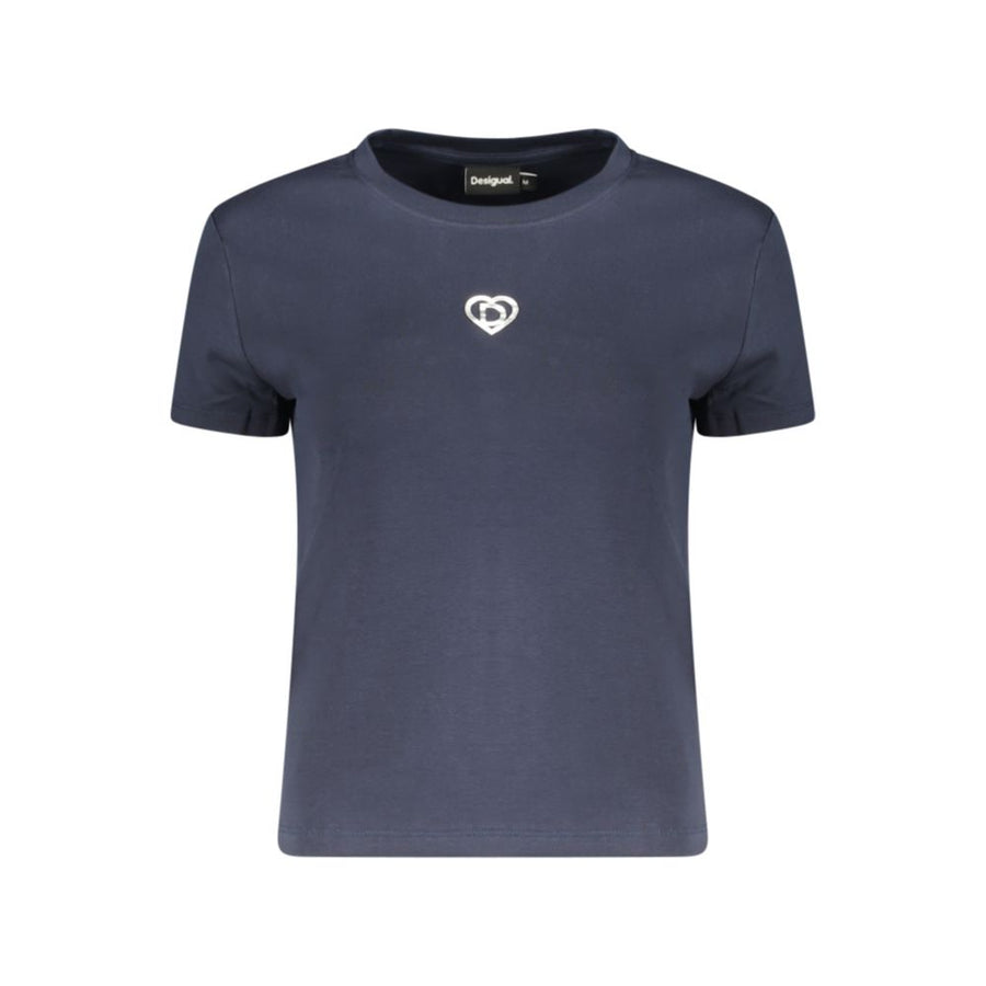 Blue Cotton Women's T-Shirt