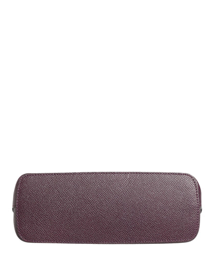 Dark Purple Leather DG Logo Zip Around Hand Purse Wallet
