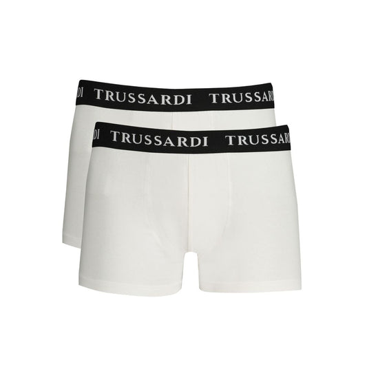 White Cotton Men's Boxer Brief