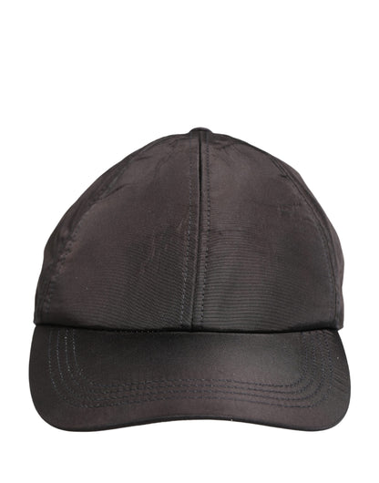 Men Black Cotton 6 Panels Baseball Cap Hat