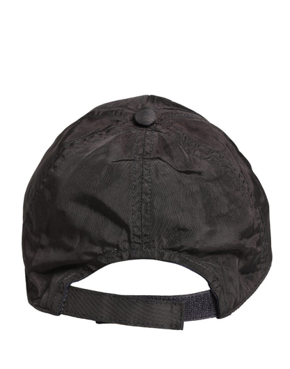 Men Black Cotton 6 Panels Baseball Cap Hat