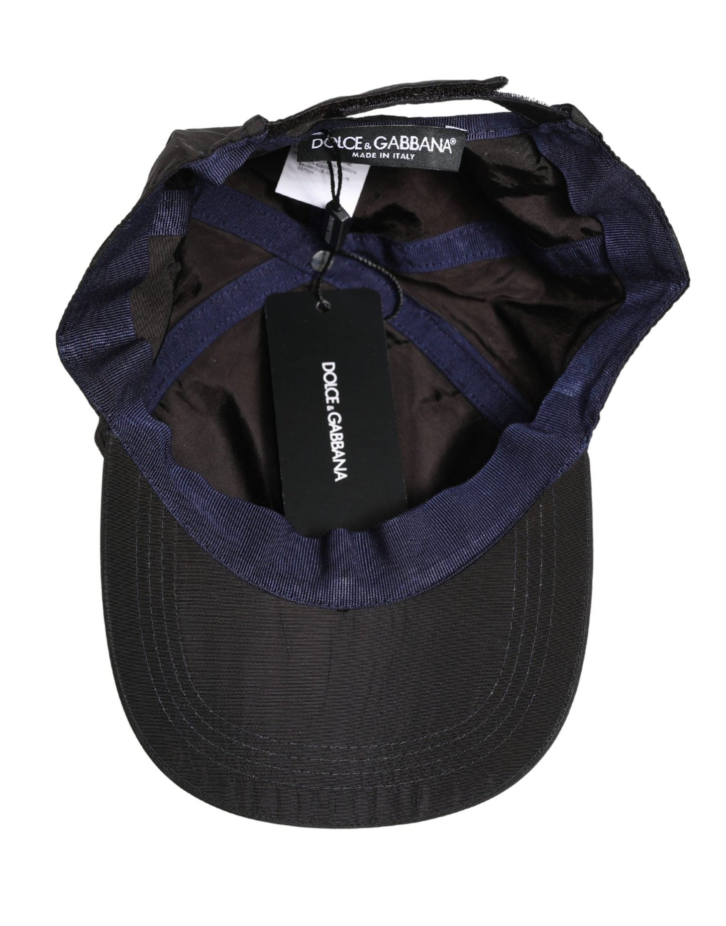 Men Black Cotton 6 Panels Baseball Cap Hat