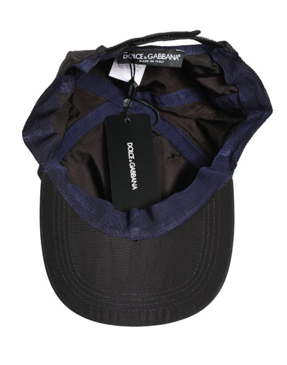 Men Black Cotton 6 Panels Baseball Cap Hat