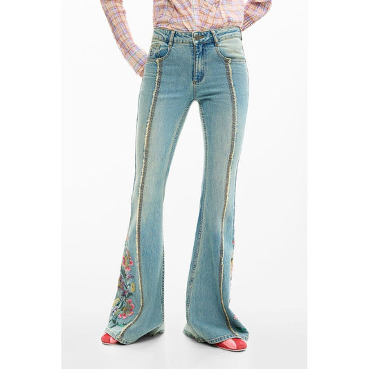 Azzurro Cotton Women Jeans