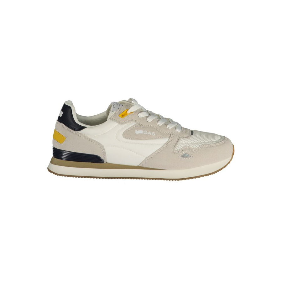 White Polyester Men Sneaker