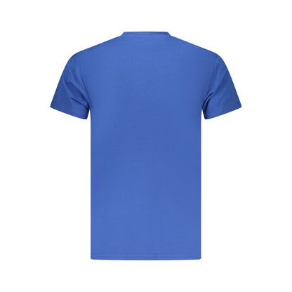 Blue Cotton Men's T-Shirt
