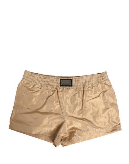 Beige Polyester Men Boxer Shorts Underwear