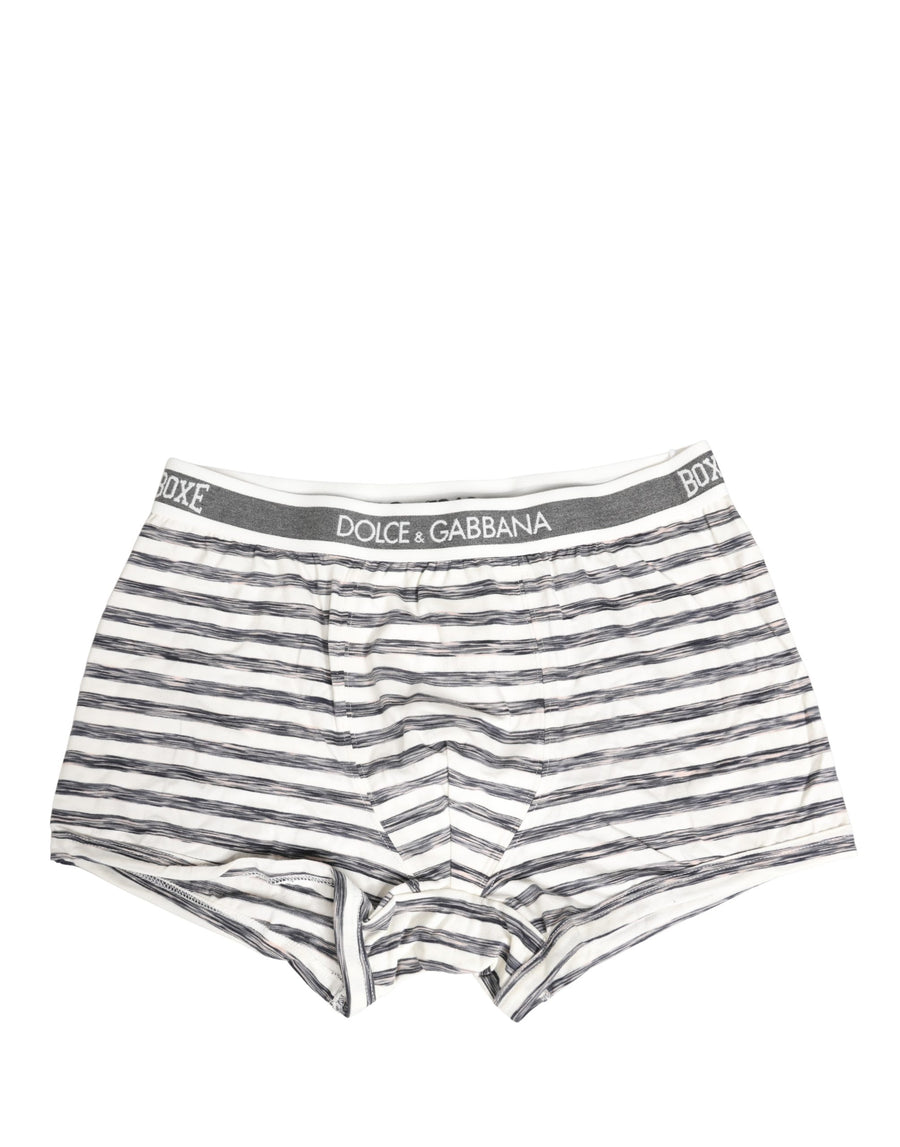 Gray White Stripes Men Regular Boxer Underwear