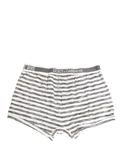 Gray White Stripes Men Regular Boxer Underwear