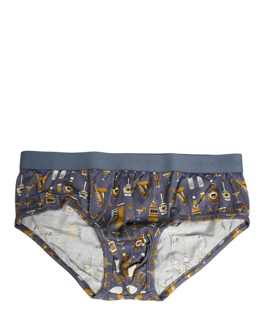 Gray Jazz Cocktail Men Brando Brief Underwear