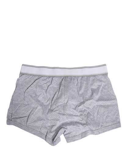 Gray Logo Cotton Men Regular Boxer Underwear