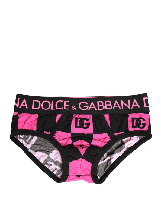 Black Pink Logo Cotton Brando Brief Underwear