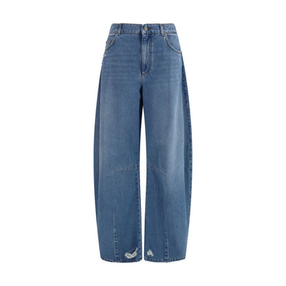 Blue Cotton Relaxed Fit Jeans