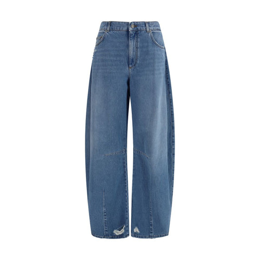 Blue Cotton Relaxed Fit Jeans