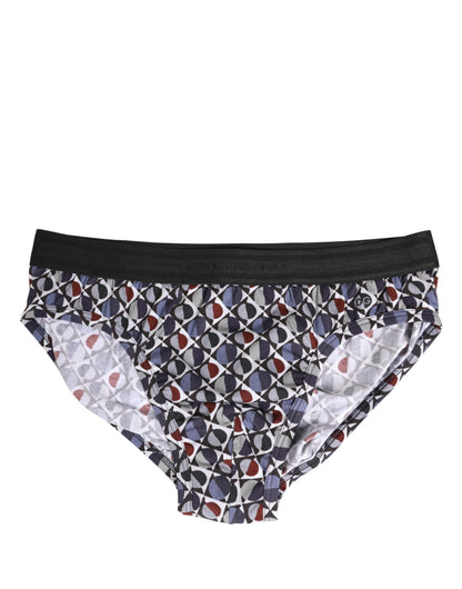 Multicolor Patterned Men Midi Brief Underwear