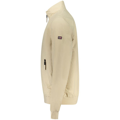 Beige Cotton Mens Jacket