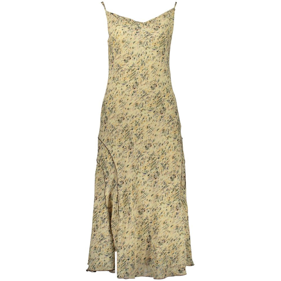 Beige Polyester Women Dress