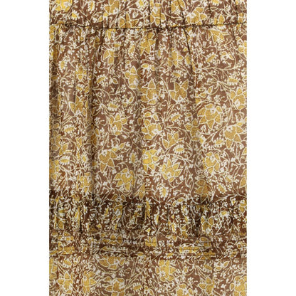 Bicolor Cotton Long Skirt