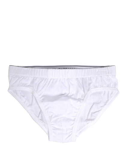 White Cotton Regular Men Midi Brief Underwear