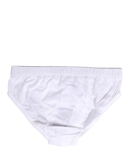 White Cotton Regular Men Midi Brief Underwear