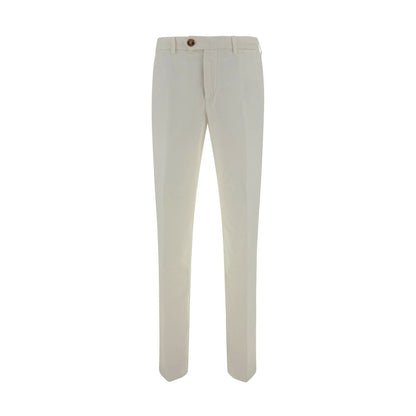 White Cotton Casual Pants