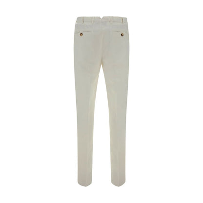 White Cotton Casual Pants