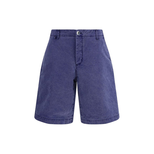 Blue Cotton Bermuda Shorts