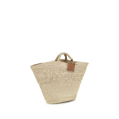 Beige Raffia Handbag