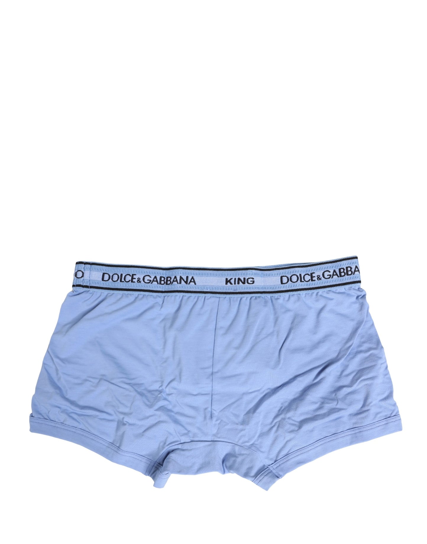 Light Blue Cotton Men Regular Boxer Underwear