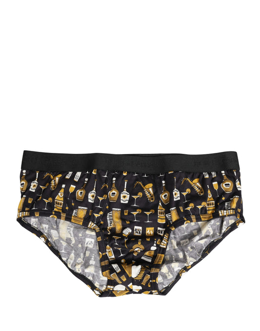 Black Jazz Cocktail Men Brando Brief Underwear