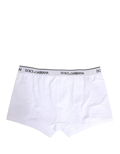 White Logo Waistband Cotton Boxer Underwear