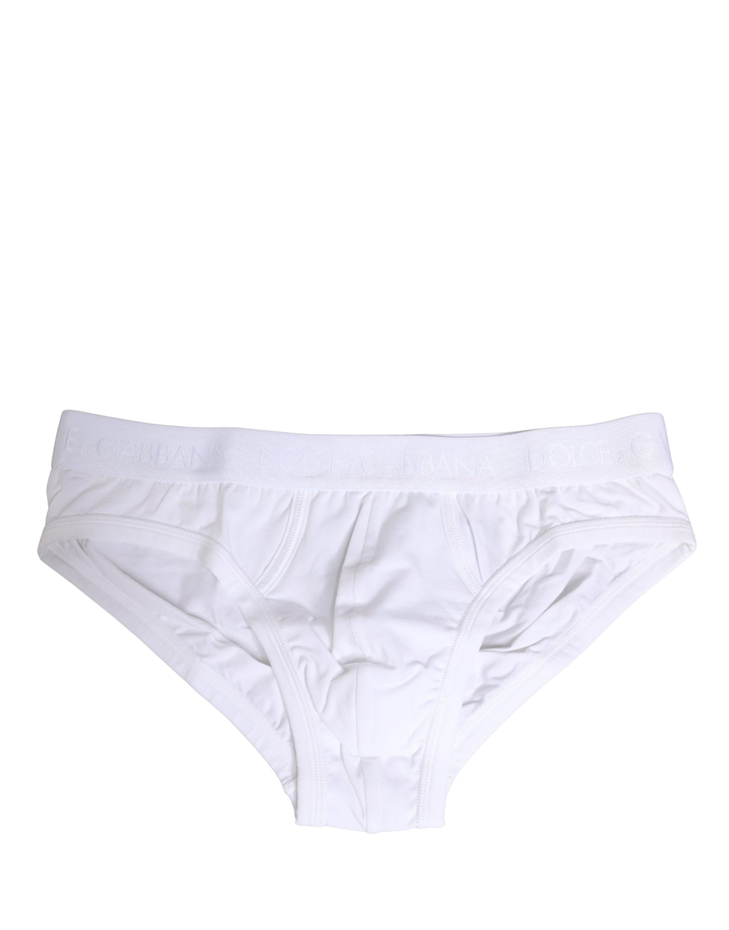 White Logo Waistband Cotton Men Brief Underwear