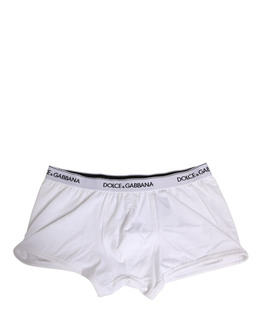 White Cotton Logo Waistband Regular Boxer Underwear