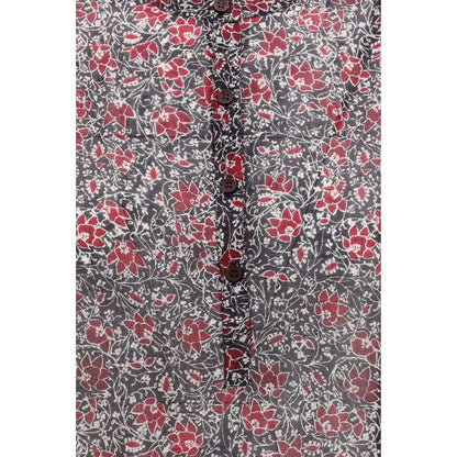 Purple Cotton Pattern Shirt