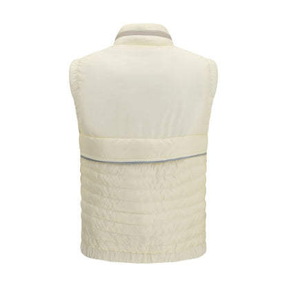 Beige Polyamide Sleeveless Jacket