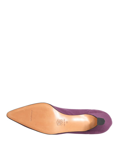 Shoes Purple Suede Ankle Boots Shoes