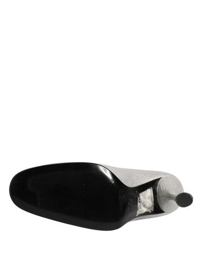 White Leather High Heels Women Pumps Shoes