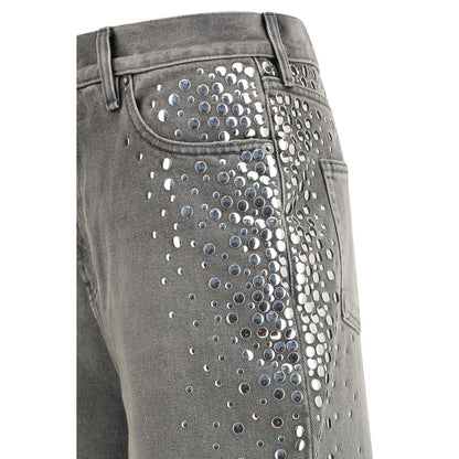 Gray Cotton Jeans Denim