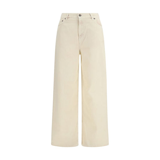 Bicolor Cotton Relaxed Fit Jeans