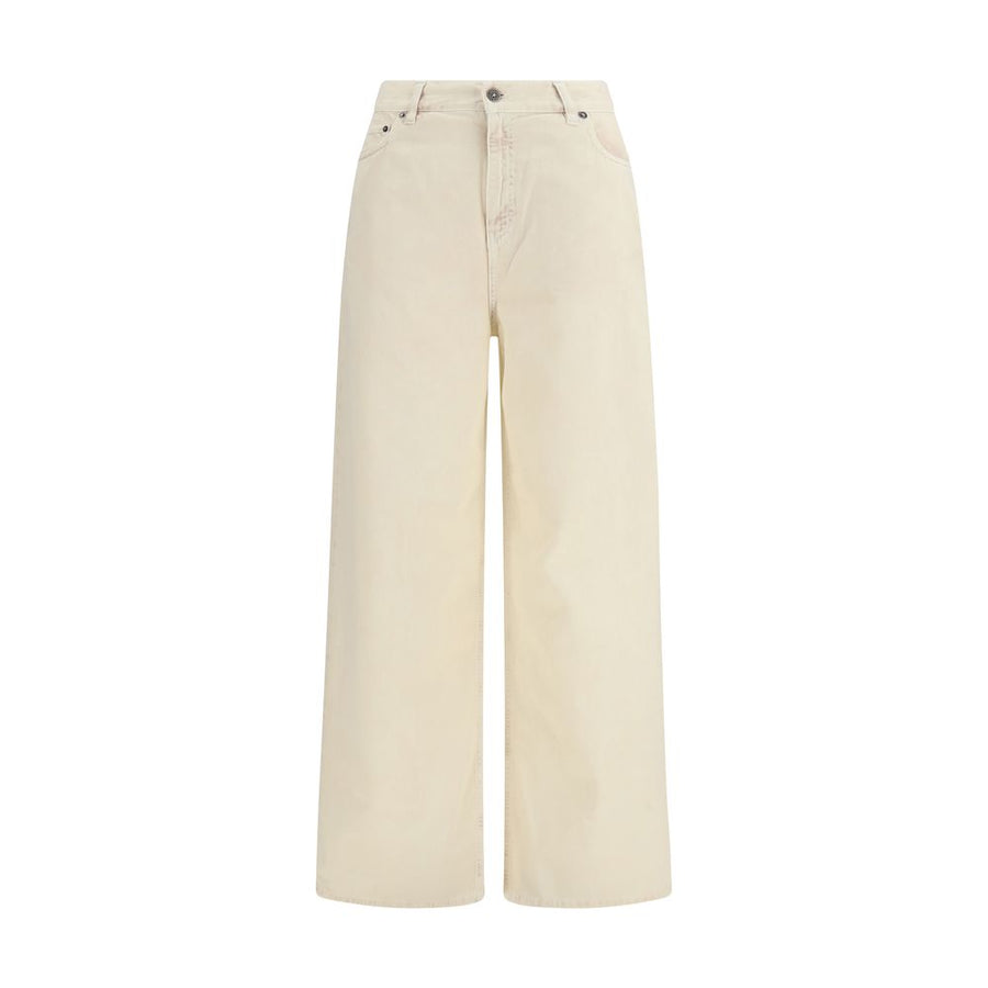 Bicolor Cotton Relaxed Fit Jeans
