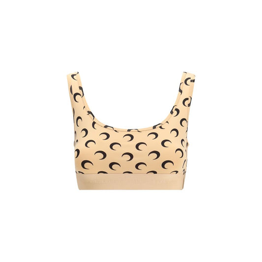 Beige Polyamide Sport Bra
