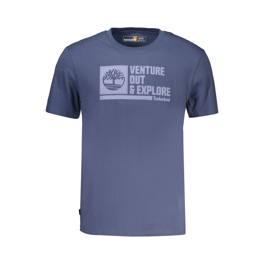 Blue Cotton Men's T-Shirt