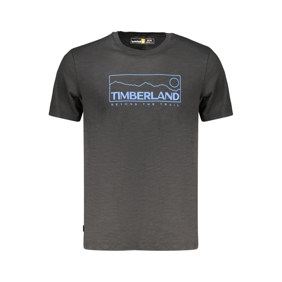 Black Cotton Men T-Shirt