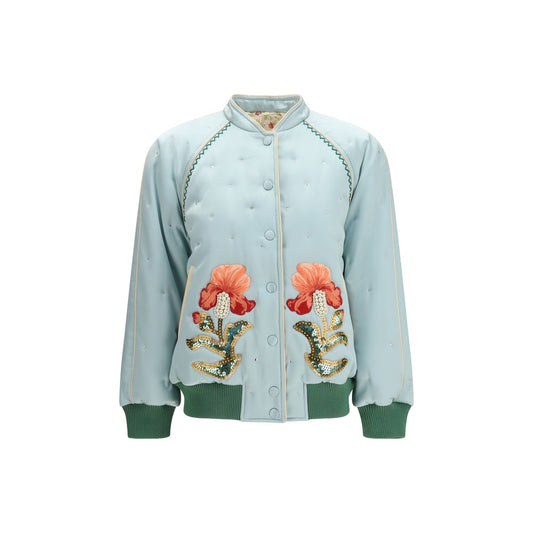 Blue Silk Bomber