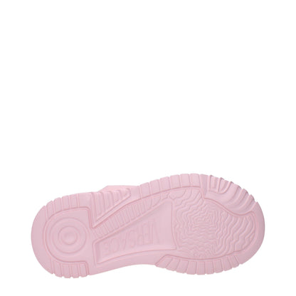 Pink Leather Chunky Sneakers