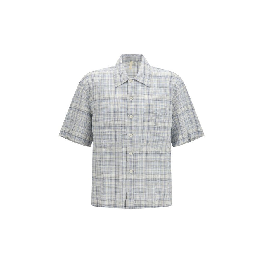 Blue Cotton Pattern Shirt