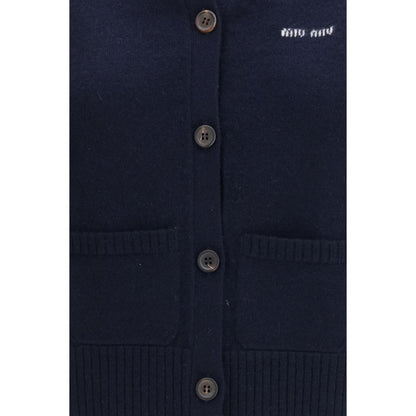 Blue Cashmere Sleeveles Sweater