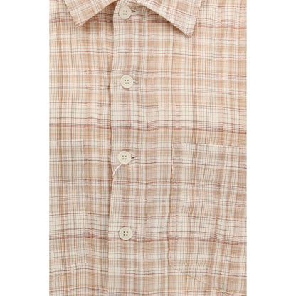 Orange Cotton Pattern Shirt