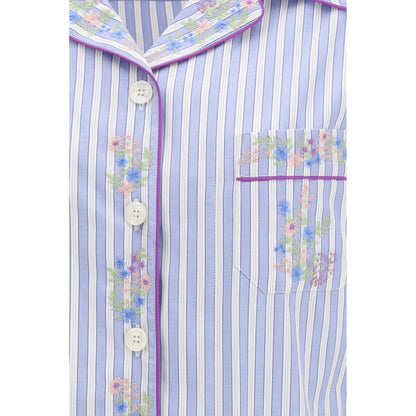 Blue Cotton Shortsleeve Shirt